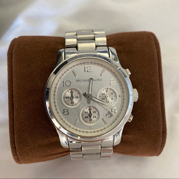 Michael Kors Silver Chronograph Watch 38mm MK5076 - Picture 8 of 13